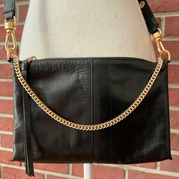 All Saints Eve Black Leather Crossbody Shoulder Bag NWOT - Picture 16 of 16